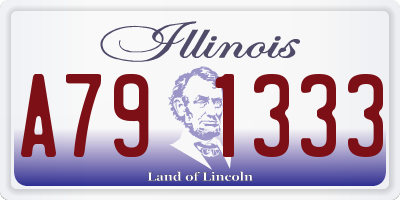 IL license plate A791333