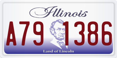 IL license plate A791386