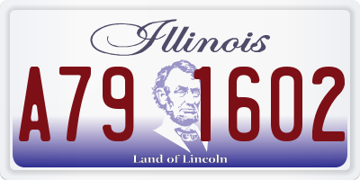 IL license plate A791602