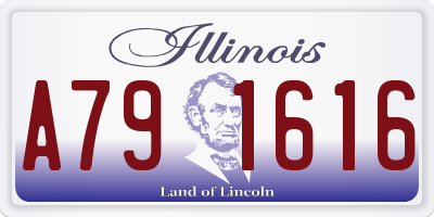 IL license plate A791616