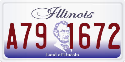 IL license plate A791672