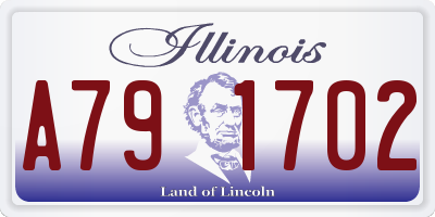 IL license plate A791702