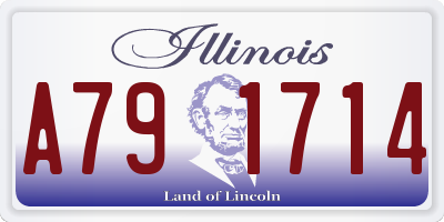 IL license plate A791714