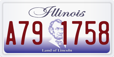 IL license plate A791758
