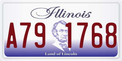 IL license plate A791768
