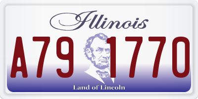 IL license plate A791770