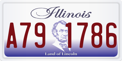 IL license plate A791786