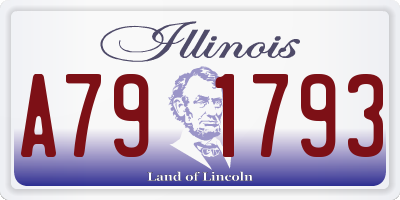 IL license plate A791793