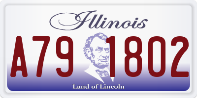 IL license plate A791802