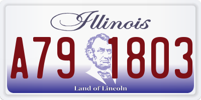 IL license plate A791803