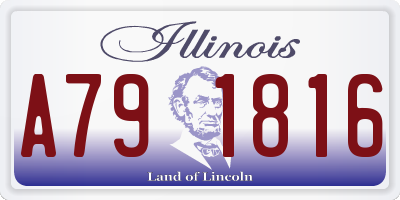 IL license plate A791816