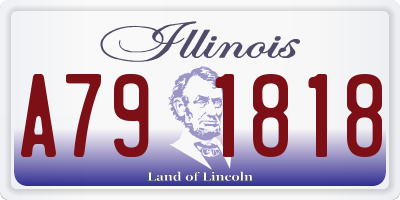 IL license plate A791818