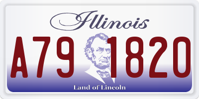 IL license plate A791820