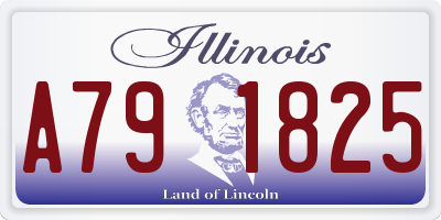 IL license plate A791825