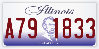 IL license plate A791833