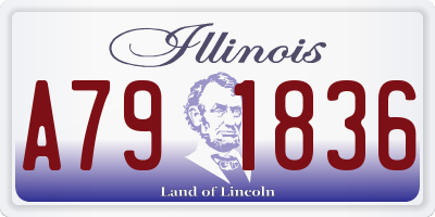 IL license plate A791836