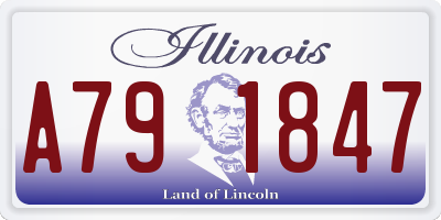 IL license plate A791847
