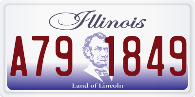 IL license plate A791849