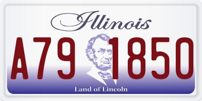 IL license plate A791850