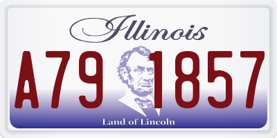 IL license plate A791857