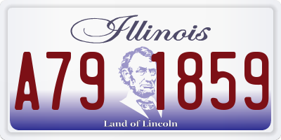 IL license plate A791859