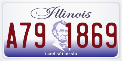 IL license plate A791869