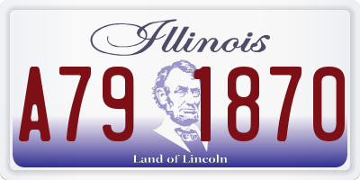 IL license plate A791870