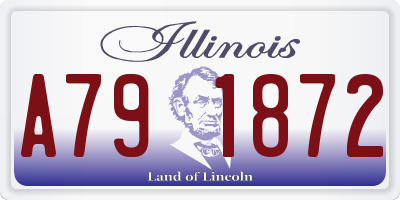 IL license plate A791872