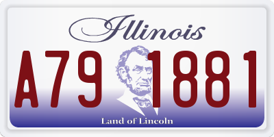 IL license plate A791881
