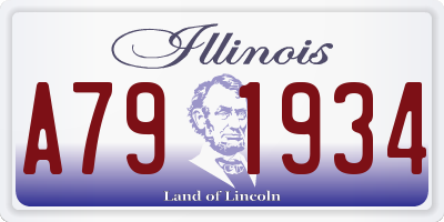 IL license plate A791934