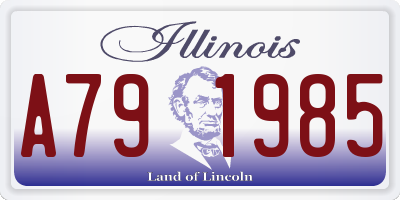 IL license plate A791985
