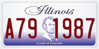 IL license plate A791987