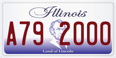 IL license plate A792000