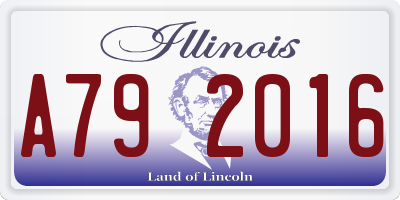 IL license plate A792016