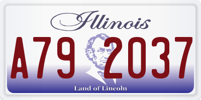 IL license plate A792037