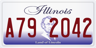 IL license plate A792042