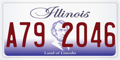 IL license plate A792046