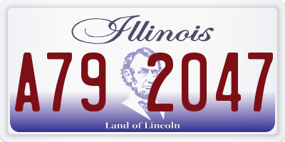 IL license plate A792047