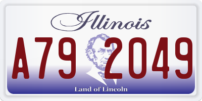 IL license plate A792049