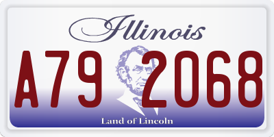 IL license plate A792068