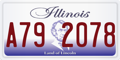 IL license plate A792078