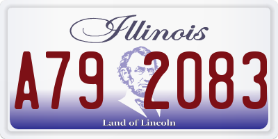 IL license plate A792083