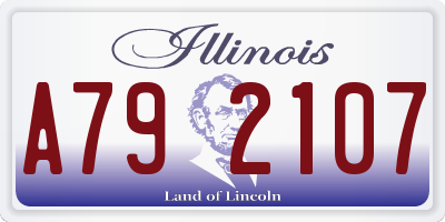 IL license plate A792107