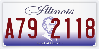 IL license plate A792118