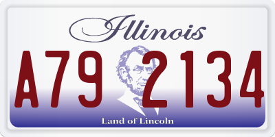 IL license plate A792134