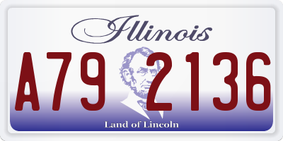 IL license plate A792136