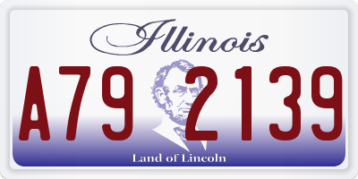 IL license plate A792139