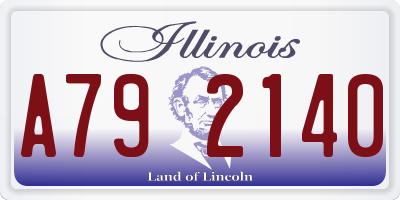 IL license plate A792140