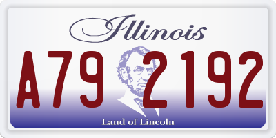 IL license plate A792192