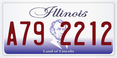 IL license plate A792212